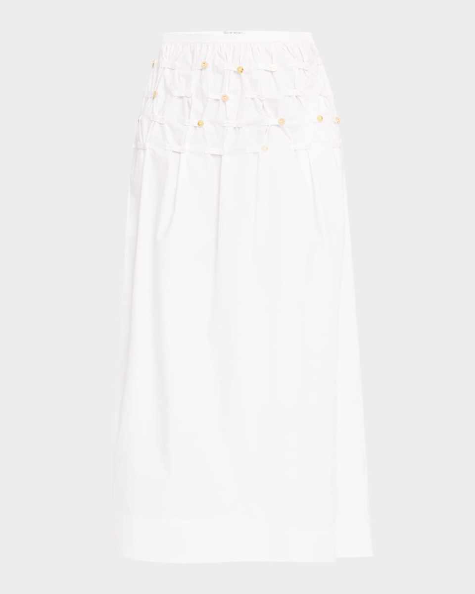 Button Maxi Skirt